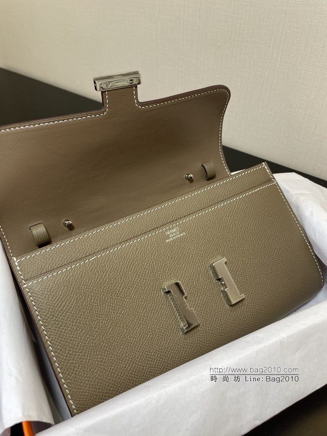 Hermes女士小挎包 愛馬仕Constance康康to go斜挎包 大象灰銀扣  tdh2309